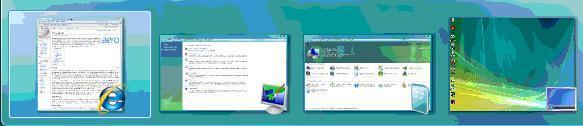 switch over between open applications in Windows Vista