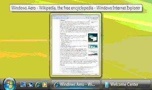 new feature called as the Live Thumbnails in Windows Vista