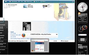 Windows Aero desktop of Windows XP 