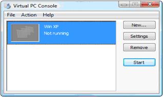 Virtual PC console